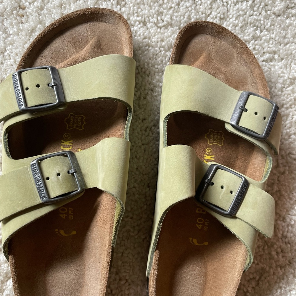 Birkenstock Green suede size 40